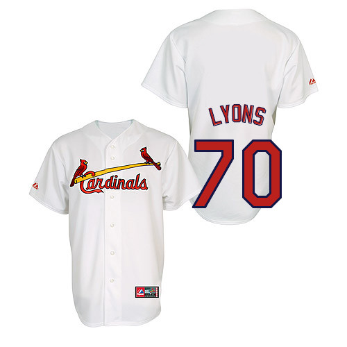 Tyler Lyons #70 Youth Baseball Jersey-St Louis Cardinals Authentic Home Jersey by Majestic Athletic MLB Jersey